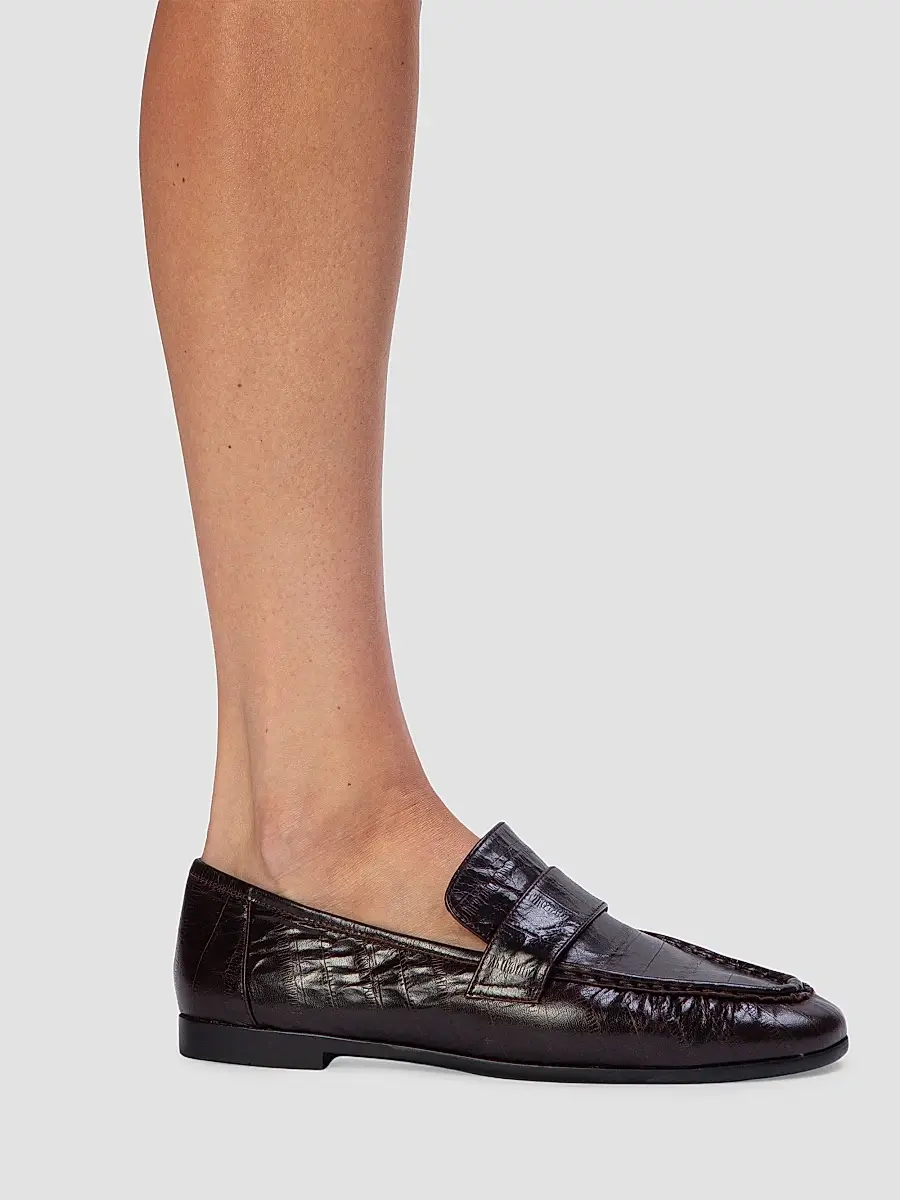 Black Suede Studio Women's Arrow Printed Loafers | Thumbnail 5