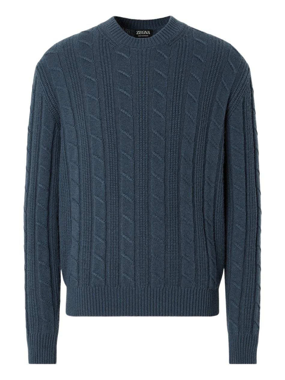 Zegna Men's Oasi Cashmere Crewneck Sweater