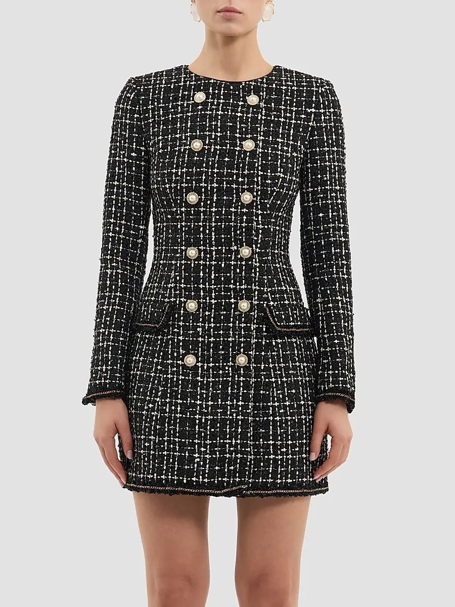 Rebecca Vallance Women's Meringue Embellished Tweed Blazer Mini Dress | Thumbnail 2 Rebecca Vallance Women's Meringue Embellished Tweed Blazer Mini Dress | Thumbnail 2