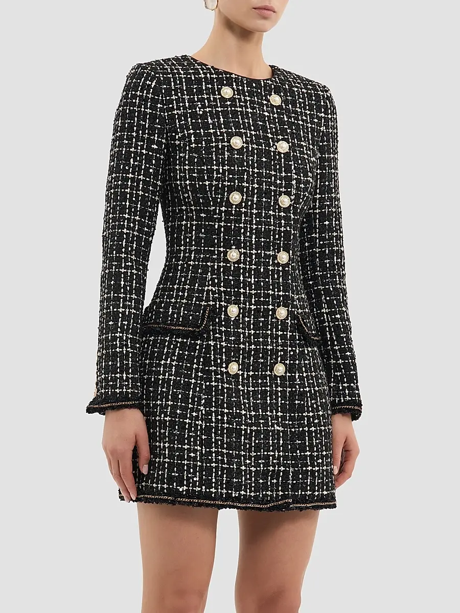 Rebecca Vallance Women's Meringue Embellished Tweed Blazer Mini Dress | Thumbnail 5 Rebecca Vallance Women's Meringue Embellished Tweed Blazer Mini Dress | Thumbnail 5
