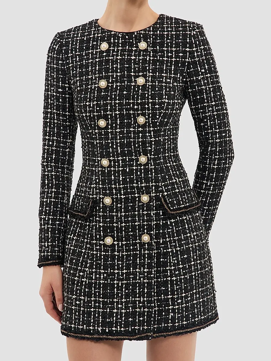 Rebecca Vallance Women's Meringue Embellished Tweed Blazer Mini Dress | Thumbnail 6 Rebecca Vallance Women's Meringue Embellished Tweed Blazer Mini Dress | Thumbnail 6