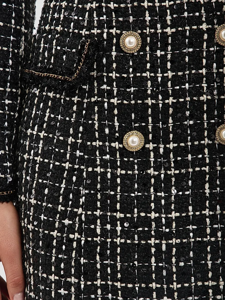 Rebecca Vallance Women's Meringue Embellished Tweed Blazer Mini Dress | Thumbnail 7 Rebecca Vallance Women's Meringue Embellished Tweed Blazer Mini Dress | Thumbnail 7
