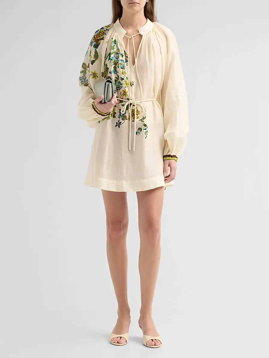 Kika Vargas Women's Fara Embroidered Mini Dress | Thumbnail 2 Kika Vargas Women's Fara Embroidered Mini Dress | Thumbnail 2