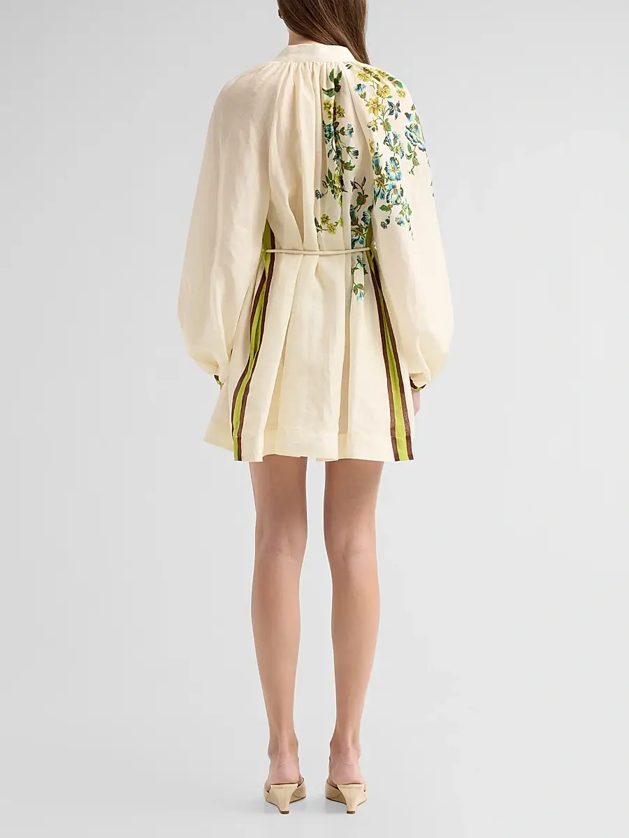 Kika Vargas Women's Fara Embroidered Mini Dress | Thumbnail 3 Kika Vargas Women's Fara Embroidered Mini Dress | Thumbnail 3