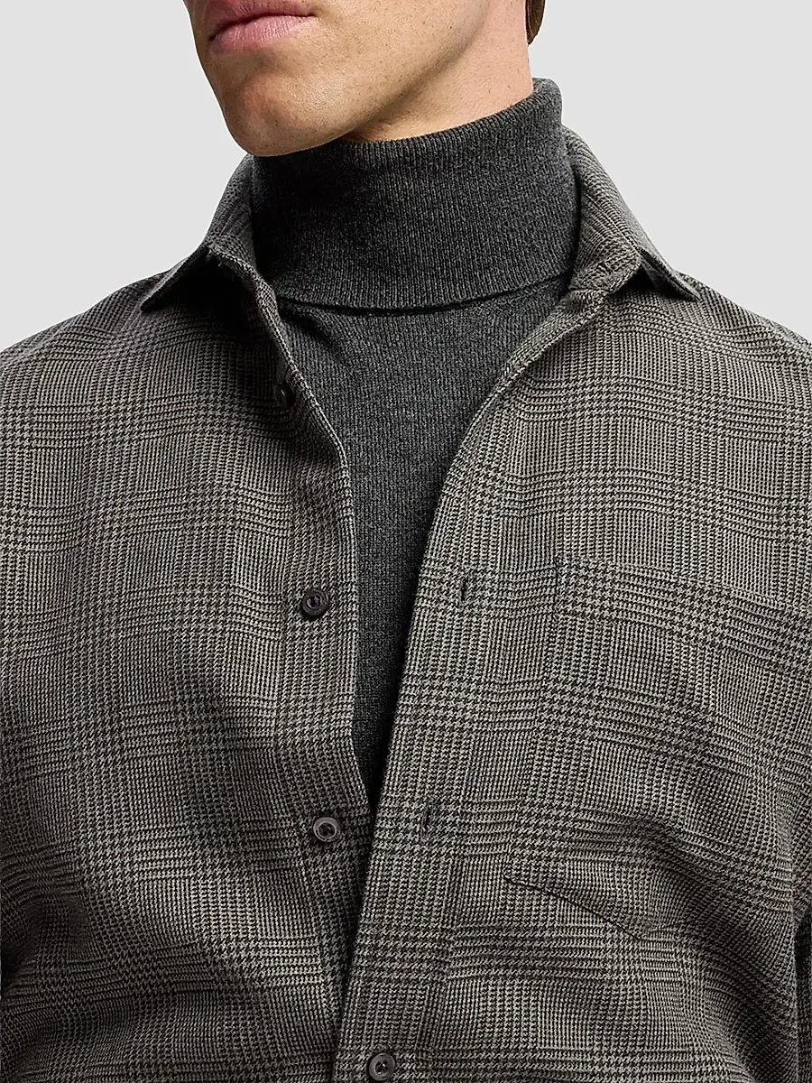 Ralph Lauren Purple Label Men's Glen Check Flannel Shirt | Thumbnail 5 Ralph Lauren Purple Label Men's Glen Check Flannel Shirt | Thumbnail 5