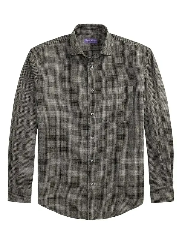 Ralph Lauren Purple Label Men's Glen Check Flannel Shirt