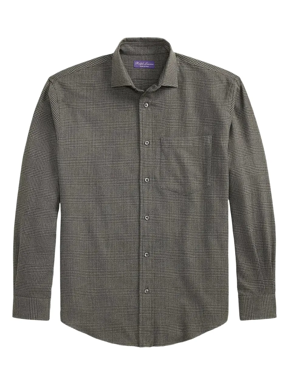 Ralph Lauren Purple Label Men's Glen Check Flannel Shirt