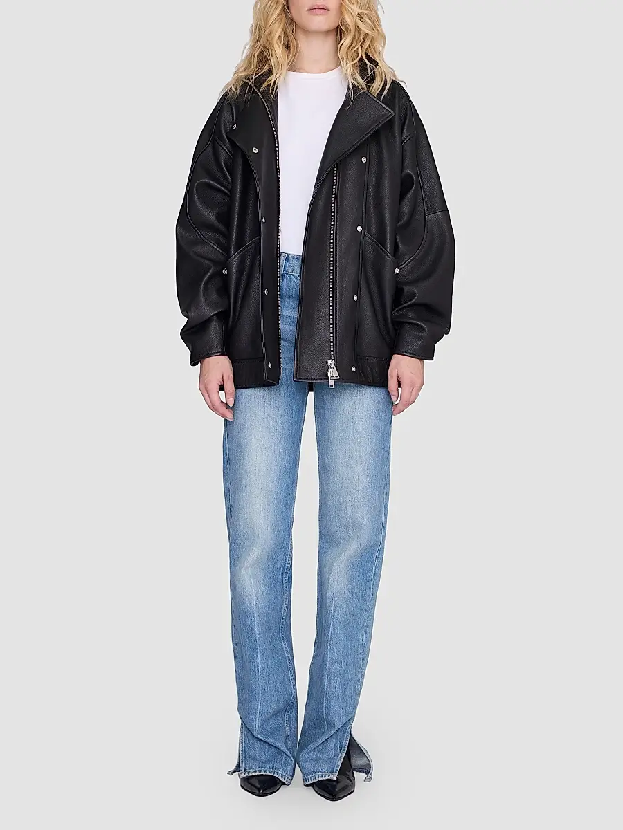 Anine Bing Women's Sandy Leather Jacket | Thumbnail 2 Anine Bing Women's Sandy Leather Jacket | Thumbnail 2