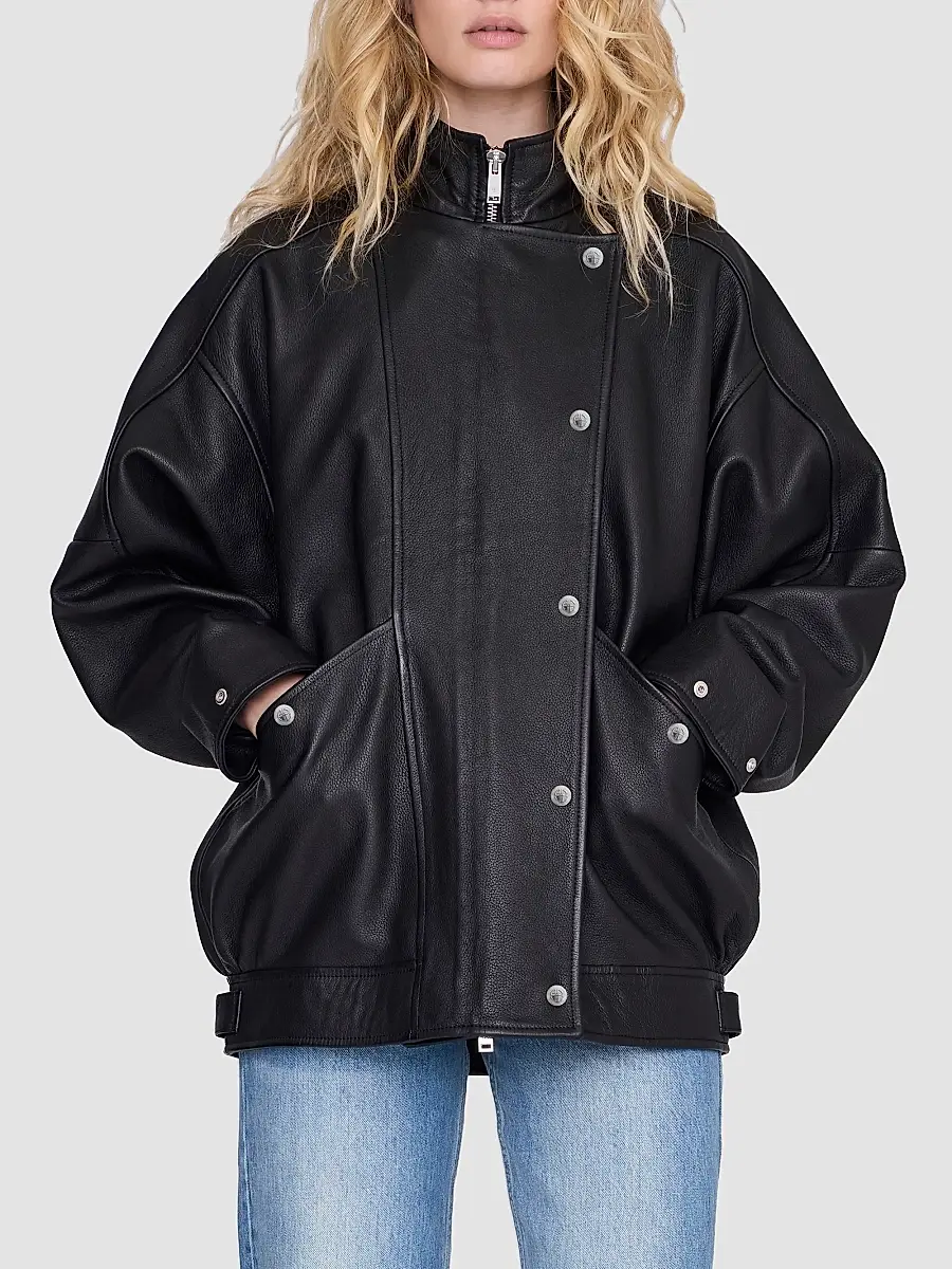 Anine Bing Women's Sandy Leather Jacket | Thumbnail 4 Anine Bing Women's Sandy Leather Jacket | Thumbnail 4