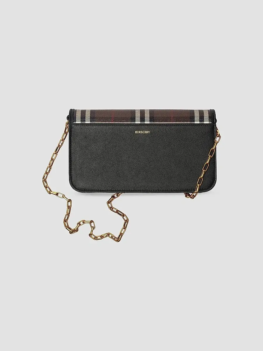 Burberry Women's Check Chain Strap Wallet | Thumbnail 4 Burberry Women's Check Chain Strap Wallet | Thumbnail 4