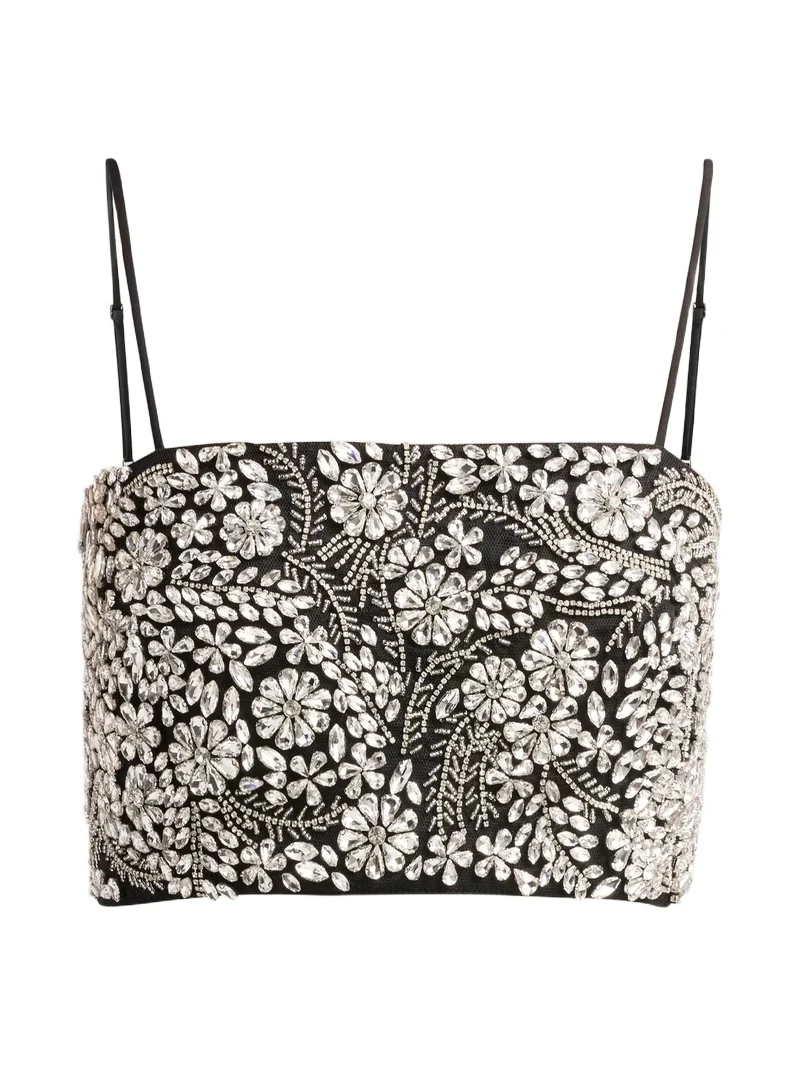 Cinq à Sept Women's Ivy Nikki Crystal-Embellished Crop Top