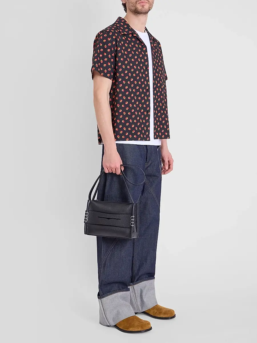 JW Anderson Men's Strawberry-Print Cotton Camp Shirt | Thumbnail 2 JW Anderson Men's Strawberry-Print Cotton Camp Shirt | Thumbnail 2