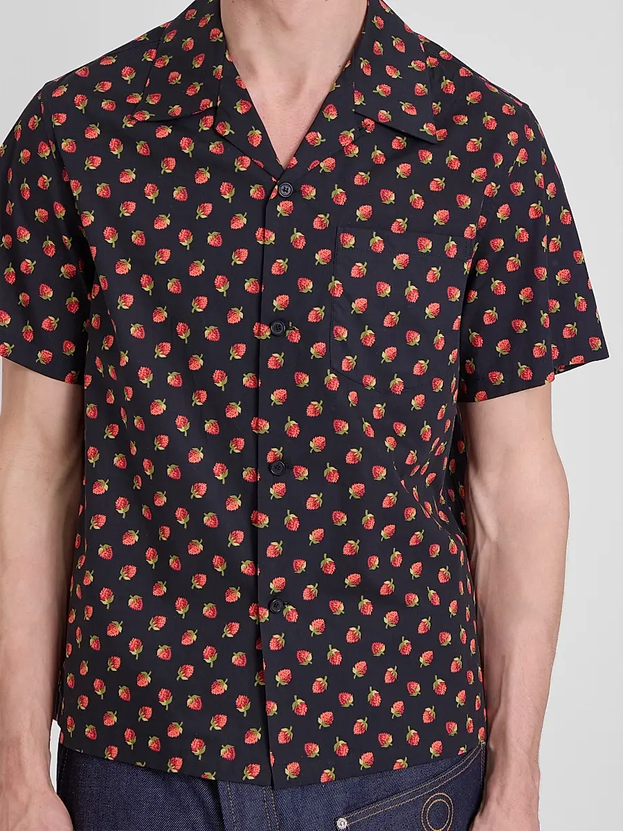 JW Anderson Men's Strawberry-Print Cotton Camp Shirt | Thumbnail 5 JW Anderson Men's Strawberry-Print Cotton Camp Shirt | Thumbnail 5