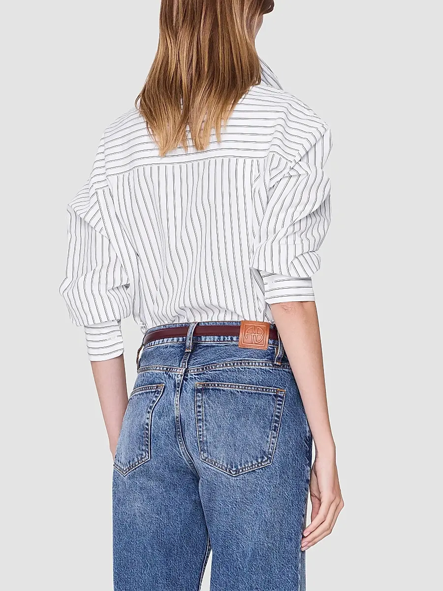 Anine Bing Women's Scott Striped Cotton Shirt | Thumbnail 3 Anine Bing Women's Scott Striped Cotton Shirt | Thumbnail 3
