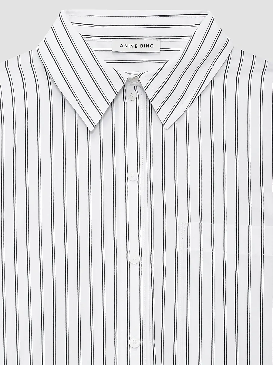Anine Bing Women's Scott Striped Cotton Shirt | Thumbnail 5 Anine Bing Women's Scott Striped Cotton Shirt | Thumbnail 5