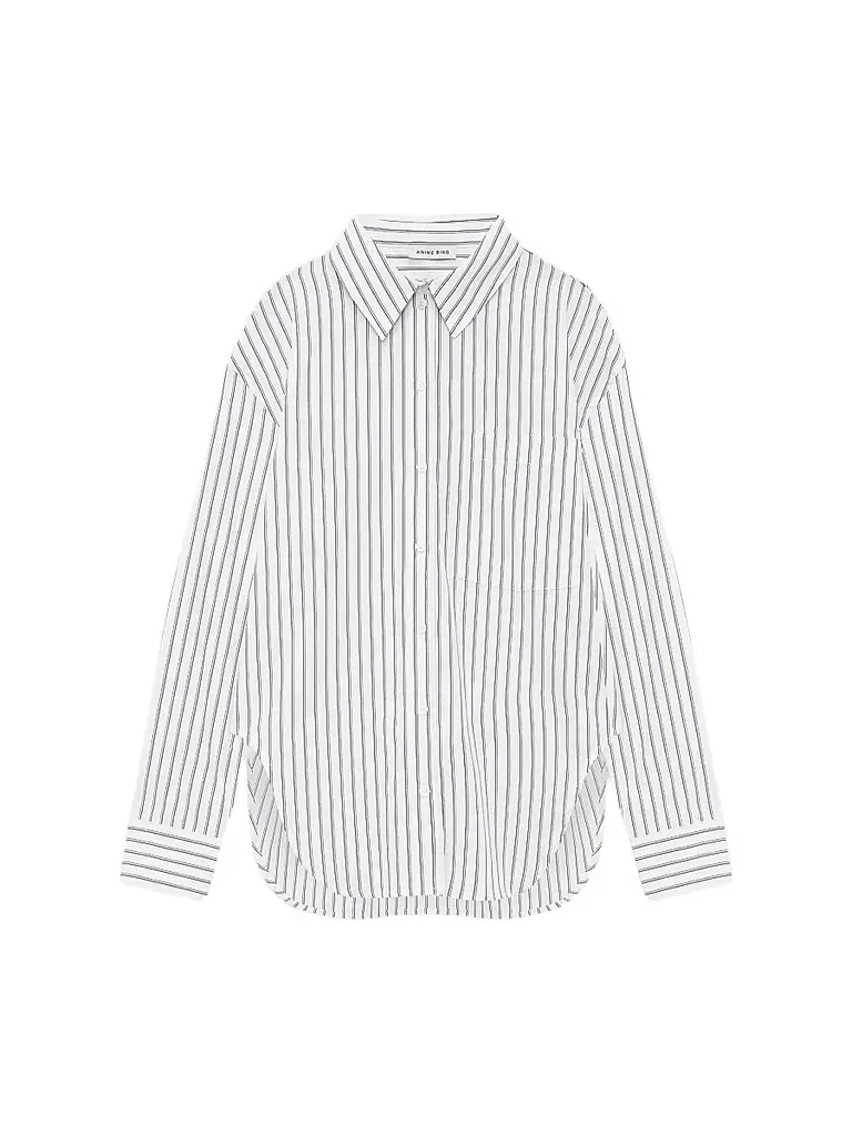 Anine Bing Women's Scott Striped Cotton Shirt