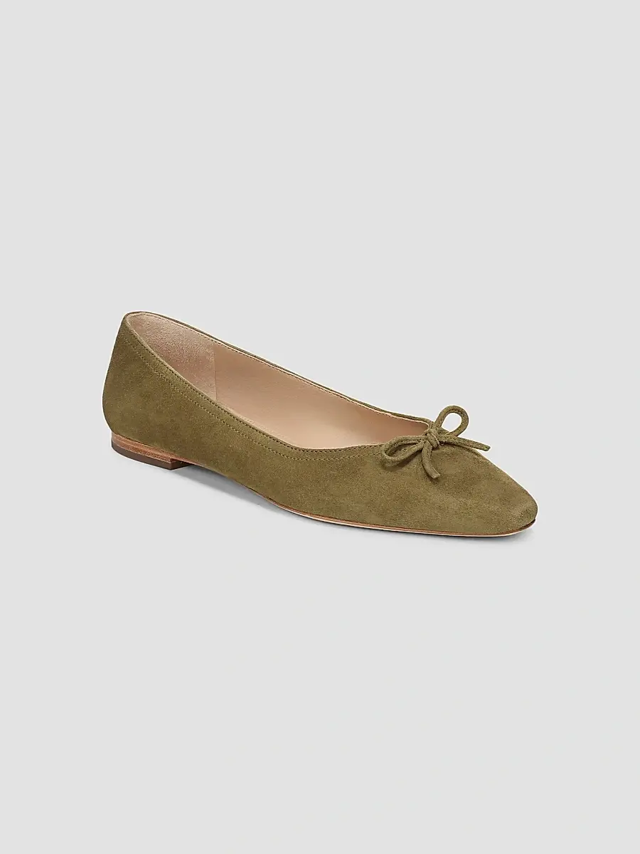 Veronica Beard Women's Cailey Suede Ballerina Flats | Thumbnail 2 Veronica Beard Women's Cailey Suede Ballerina Flats | Thumbnail 2