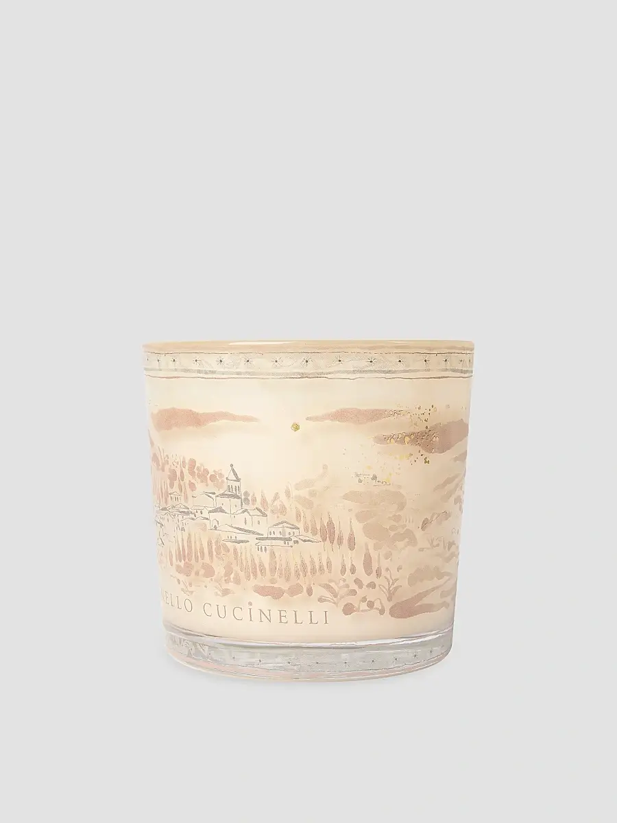 Brunello Cucinelli Candle in Large Glass Holder with Solomeo Design - Panama | Thumbnail 3 Brunello Cucinelli Candle in Large Glass Holder with Solomeo Design - Panama | Thumbnail 3