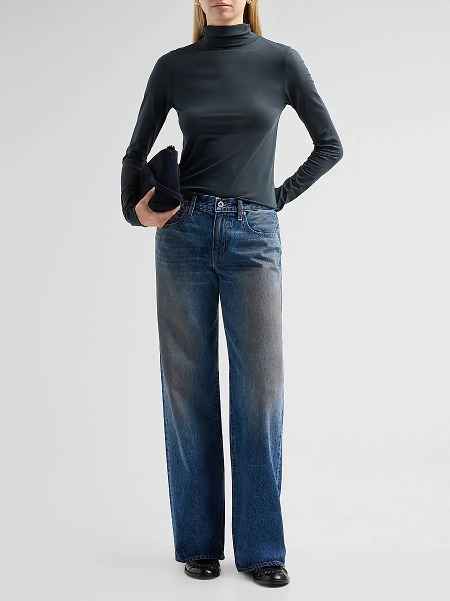 SLVRLAKE Women's Stretch Cotton Turtleneck | Thumbnail 2 SLVRLAKE Women's Stretch Cotton Turtleneck | Thumbnail 2