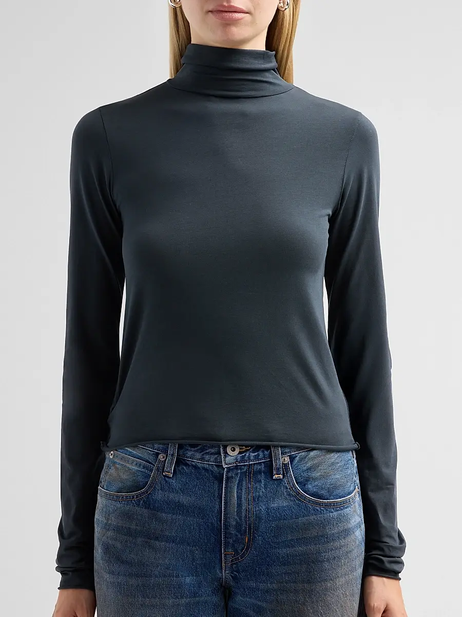 SLVRLAKE Women's Stretch Cotton Turtleneck | Thumbnail 5 SLVRLAKE Women's Stretch Cotton Turtleneck | Thumbnail 5