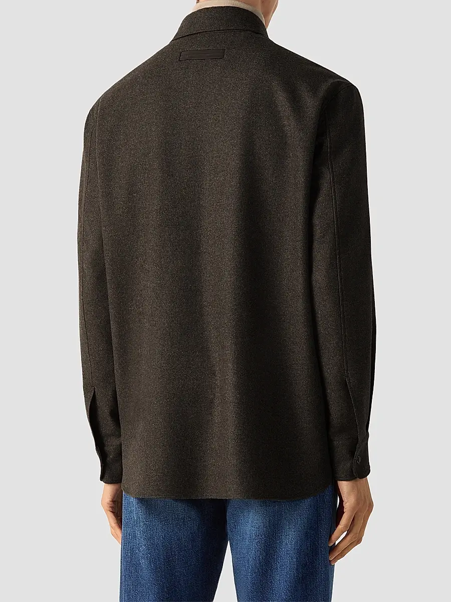 Zegna Men's Oasi Cashmere Overshirt | Thumbnail 4 Zegna Men's Oasi Cashmere Overshirt | Thumbnail 4