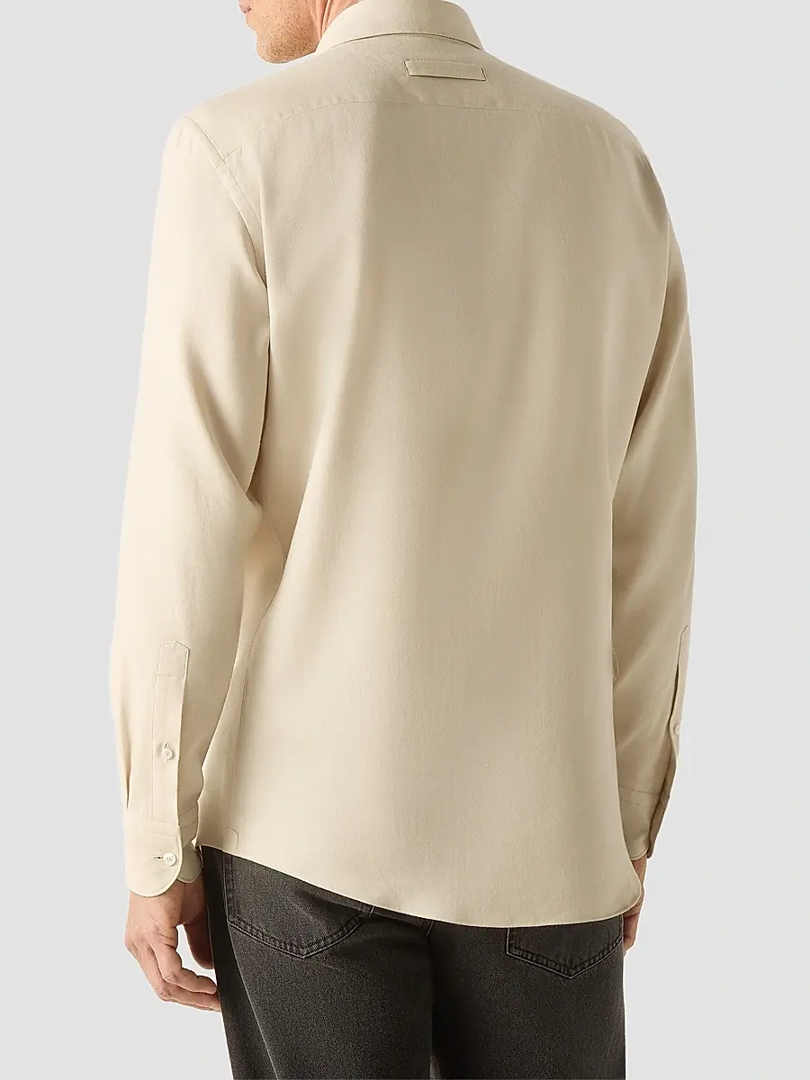Zegna Men's Cashco Shirt | Thumbnail 4 Zegna Men's Cashco Shirt | Thumbnail 4