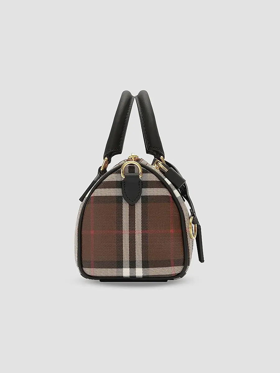 Burberry Women's Mini Check Bowling Bag | Thumbnail 4 Burberry Women's Mini Check Bowling Bag | Thumbnail 4