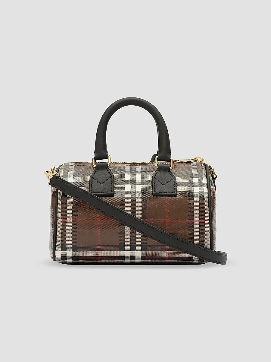 Burberry Women's Mini Check Bowling Bag | Thumbnail 5 Burberry Women's Mini Check Bowling Bag | Thumbnail 5