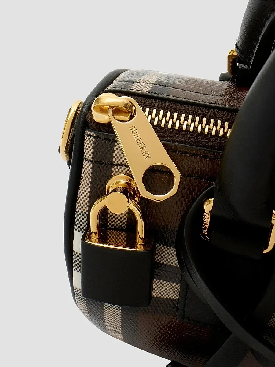 Burberry Women's Mini Check Bowling Bag | Thumbnail 6 Burberry Women's Mini Check Bowling Bag | Thumbnail 6