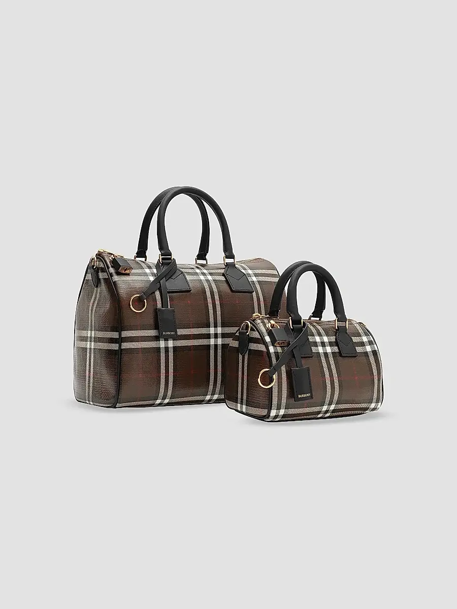 Burberry Women's Mini Check Bowling Bag | Thumbnail 7 Burberry Women's Mini Check Bowling Bag | Thumbnail 7