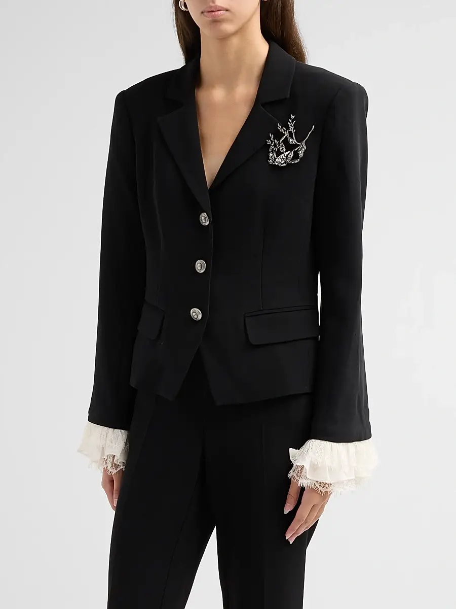 Cinq à Sept Women's Sorren Embellished Blazer | Thumbnail 4 Cinq à Sept Women's Sorren Embellished Blazer | Thumbnail 4