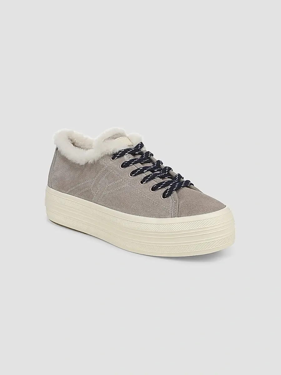 Veronica Beard Women's Truett Shearling-Lined Suede Low-top Sneaker | Thumbnail 2 Veronica Beard Women's Truett Shearling-Lined Suede Low-top Sneaker | Thumbnail 2