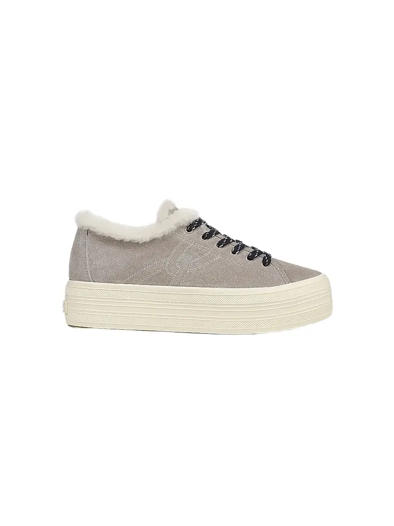 Women's Truett Shearling-Lined Suede Low-top Sneaker
