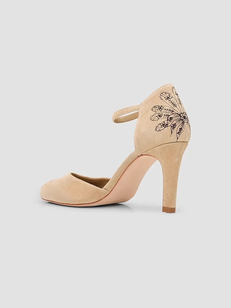 Cinq à Sept Women's Mariana 80MM Embroidered Suede Pumps | Thumbnail 2 Cinq à Sept Women's Mariana 80MM Embroidered Suede Pumps | Thumbnail 2