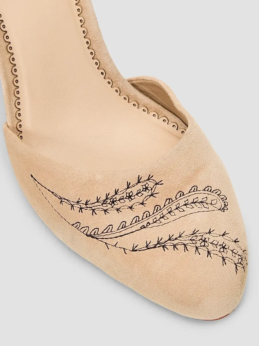 Cinq à Sept Women's Mariana 80MM Embroidered Suede Pumps | Thumbnail 3 Cinq à Sept Women's Mariana 80MM Embroidered Suede Pumps | Thumbnail 3