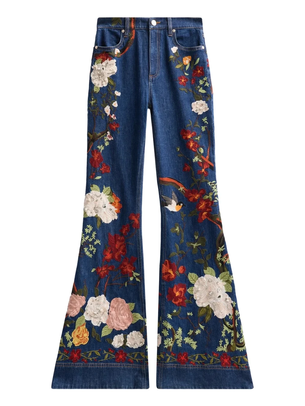 Women's Beautiful Embellished Bellbottom Jeans Women's Beautiful Embellished Bellbottom Jeans