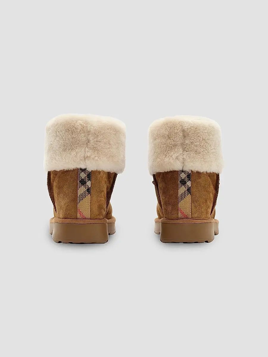 Burberry Women's Check Shearling Flint Boots | Thumbnail 3 Burberry Women's Check Shearling Flint Boots | Thumbnail 3