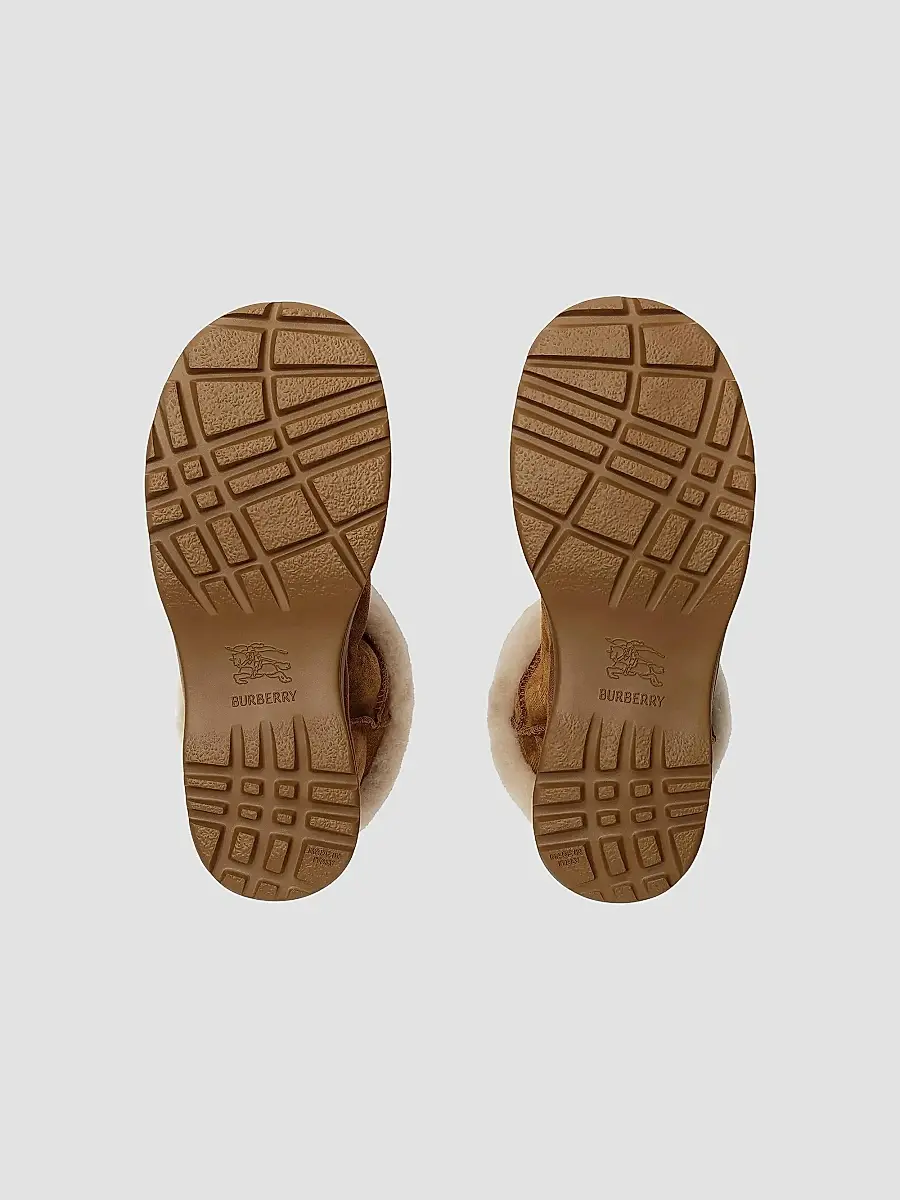Burberry Women's Check Shearling Flint Boots | Thumbnail 5 Burberry Women's Check Shearling Flint Boots | Thumbnail 5