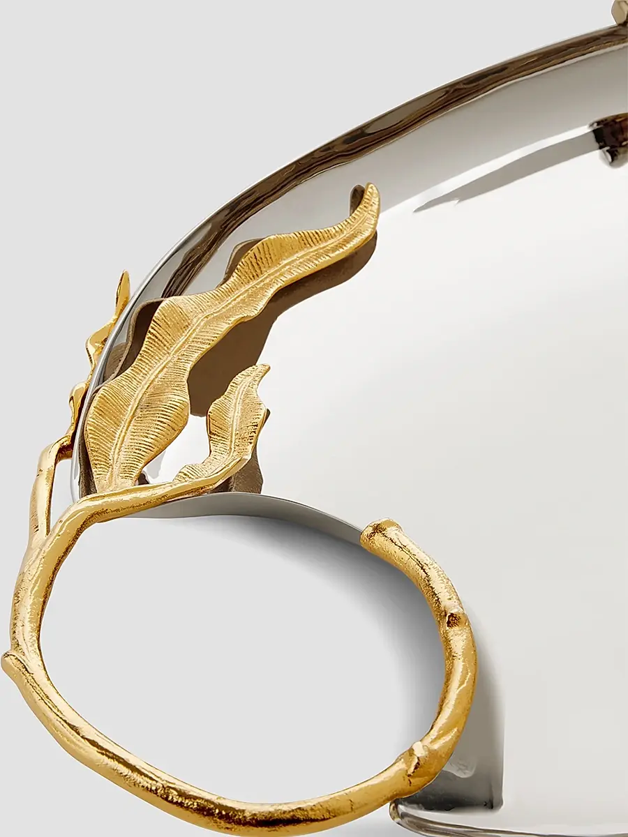 L'Objet Fern Stainless Steel & 24K-Gold Medium Tray | Thumbnail 2