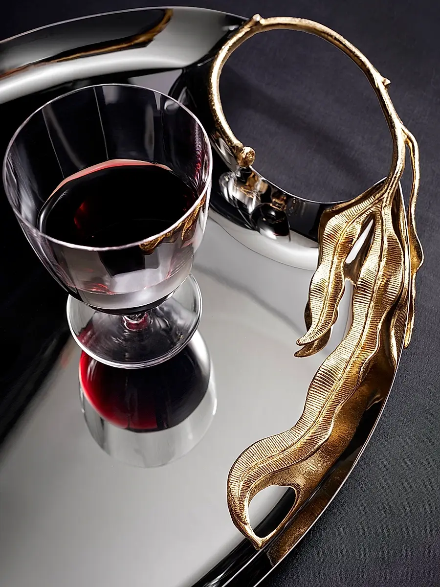 L'Objet Fern Stainless Steel & 24K-Gold Large Tray | Thumbnail 4 L'Objet Fern Stainless Steel & 24K-Gold Large Tray | Thumbnail 4