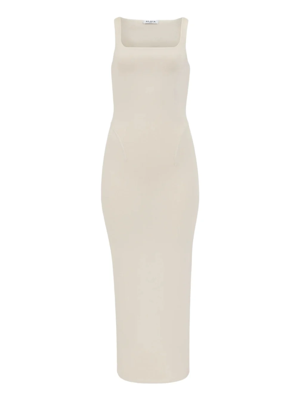Alaïa Women's Square-Neck Pencil Midi Dress
