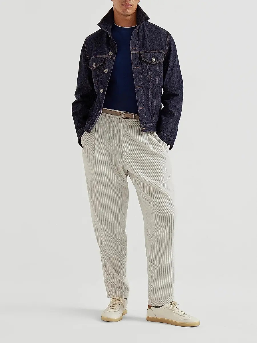 Brunello Cucinelli Men's Cotton Jersey Crew Neck T-Shirt with Faux Layering - Blue | Thumbnail 6 Brunello Cucinelli Men's Cotton Jersey Crew Neck T-Shirt with Faux Layering - Blue | Thumbnail 6