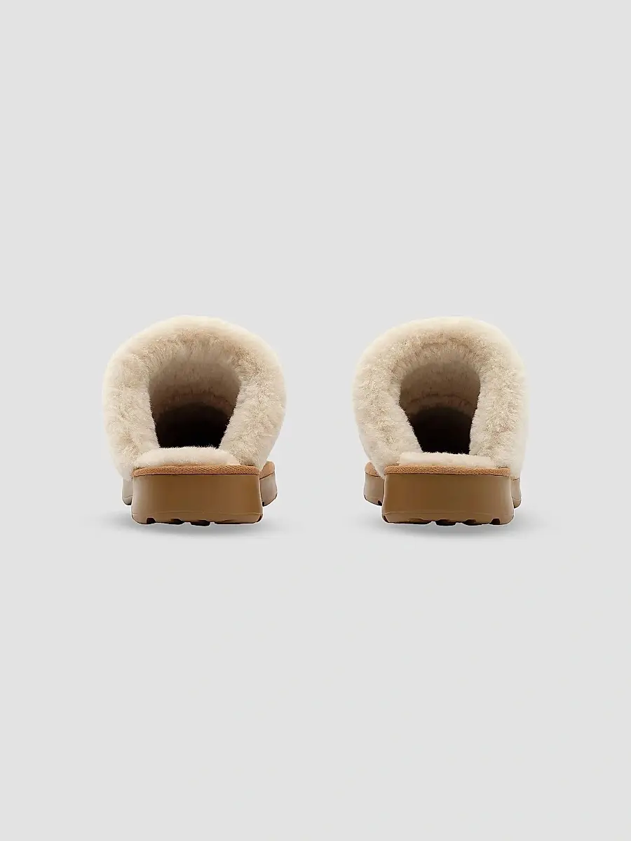 Burberry Women's Flint Check Shearling & Suede Mules - Jute | Thumbnail 3 Burberry Women's Flint Check Shearling & Suede Mules - Jute | Thumbnail 3