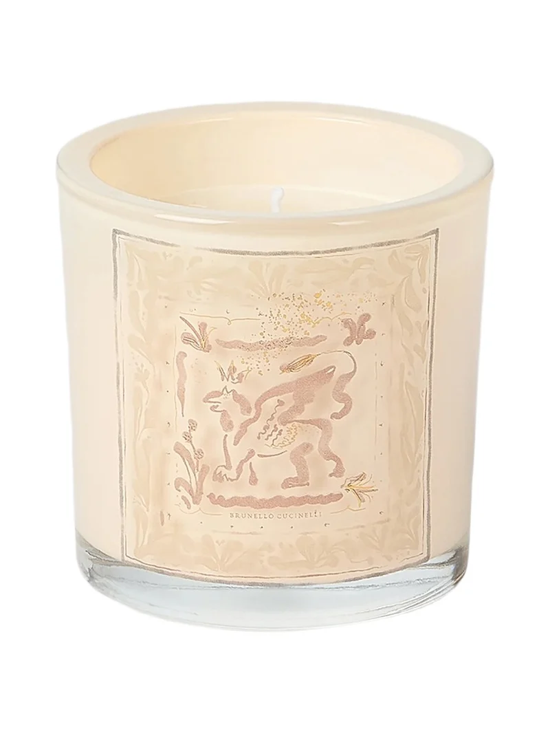 Brunello Cucinelli Candle in Glass Holder with Griffin Design - Panama