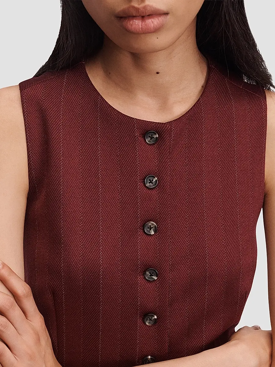 rag & bone Women's Irina Striped Ponte Jacquard Vest | Thumbnail 5 rag & bone Women's Irina Striped Ponte Jacquard Vest | Thumbnail 5