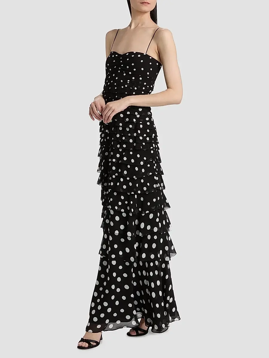 Saloni Women's Niki Polka Dot Maxi Dress | Thumbnail 2 Saloni Women's Niki Polka Dot Maxi Dress | Thumbnail 2