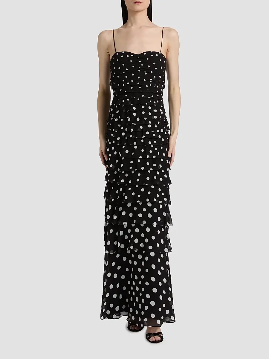 Saloni Women's Niki Polka Dot Maxi Dress | Thumbnail 3 Saloni Women's Niki Polka Dot Maxi Dress | Thumbnail 3