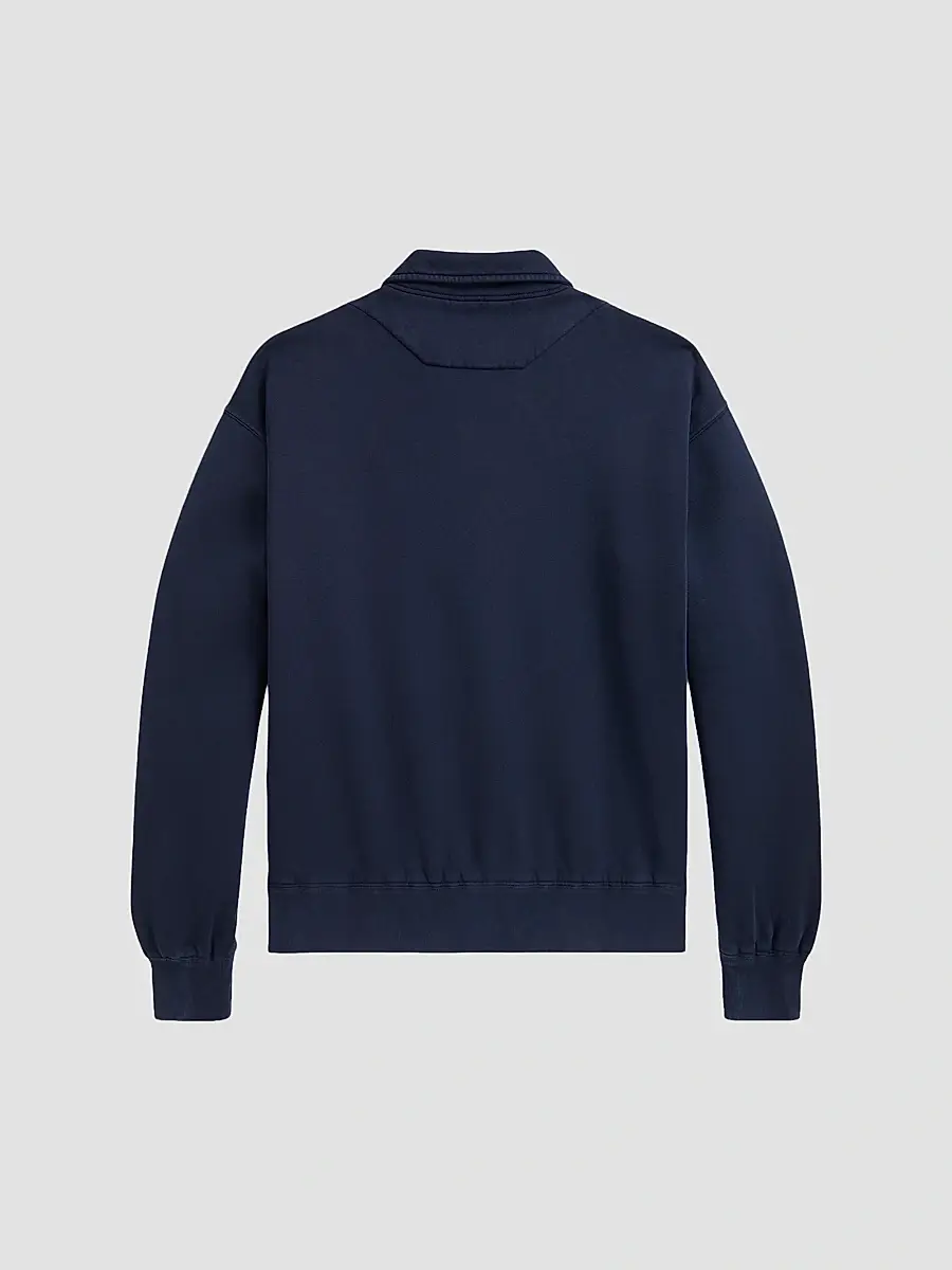 Ralph Lauren Purple Label Men's Rib-Knit Cotton Half-Zip Sweatshirt | Thumbnail 2 Ralph Lauren Purple Label Men's Rib-Knit Cotton Half-Zip Sweatshirt | Thumbnail 2