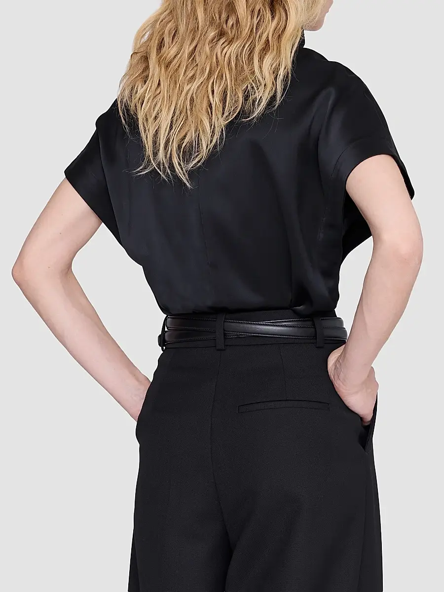 Anine Bing Women's Samson Turtleneck Short-Sleeve Top | Thumbnail 3