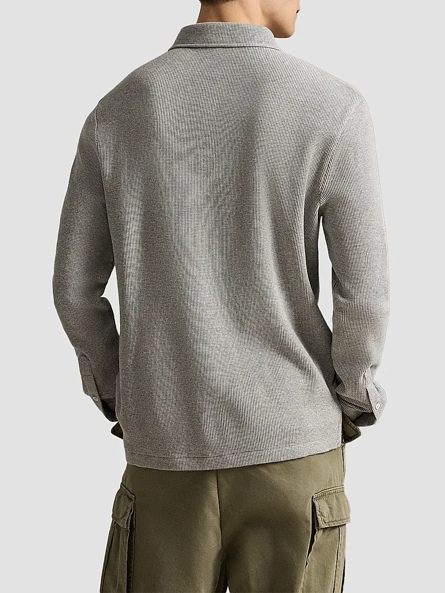 Polo Ralph Lauren Men's Standard-Fit Waffle-Knit Polo Shirt | Thumbnail 3 Polo Ralph Lauren Men's Standard-Fit Waffle-Knit Polo Shirt | Thumbnail 3